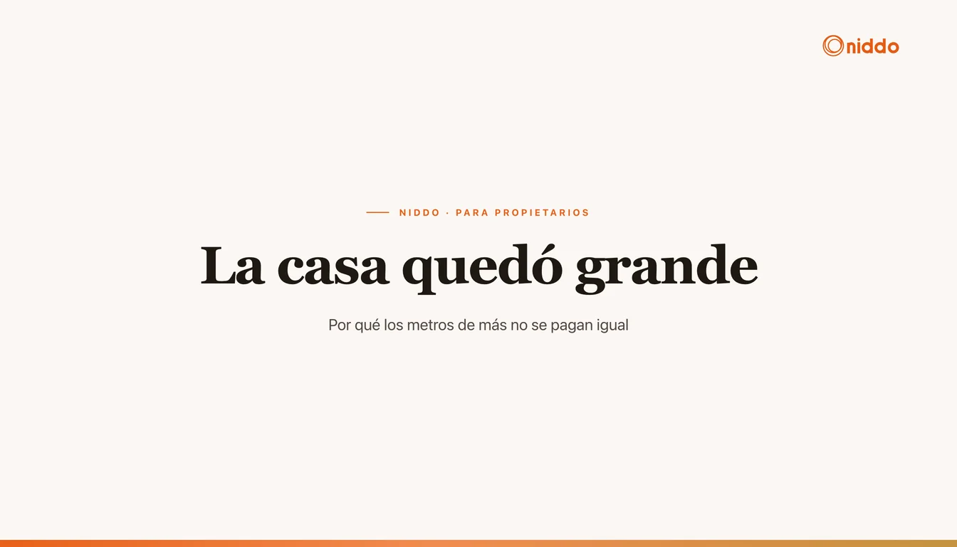 Placa de texto: la casa quedó grande, por qué los metros de más no se pagan igual