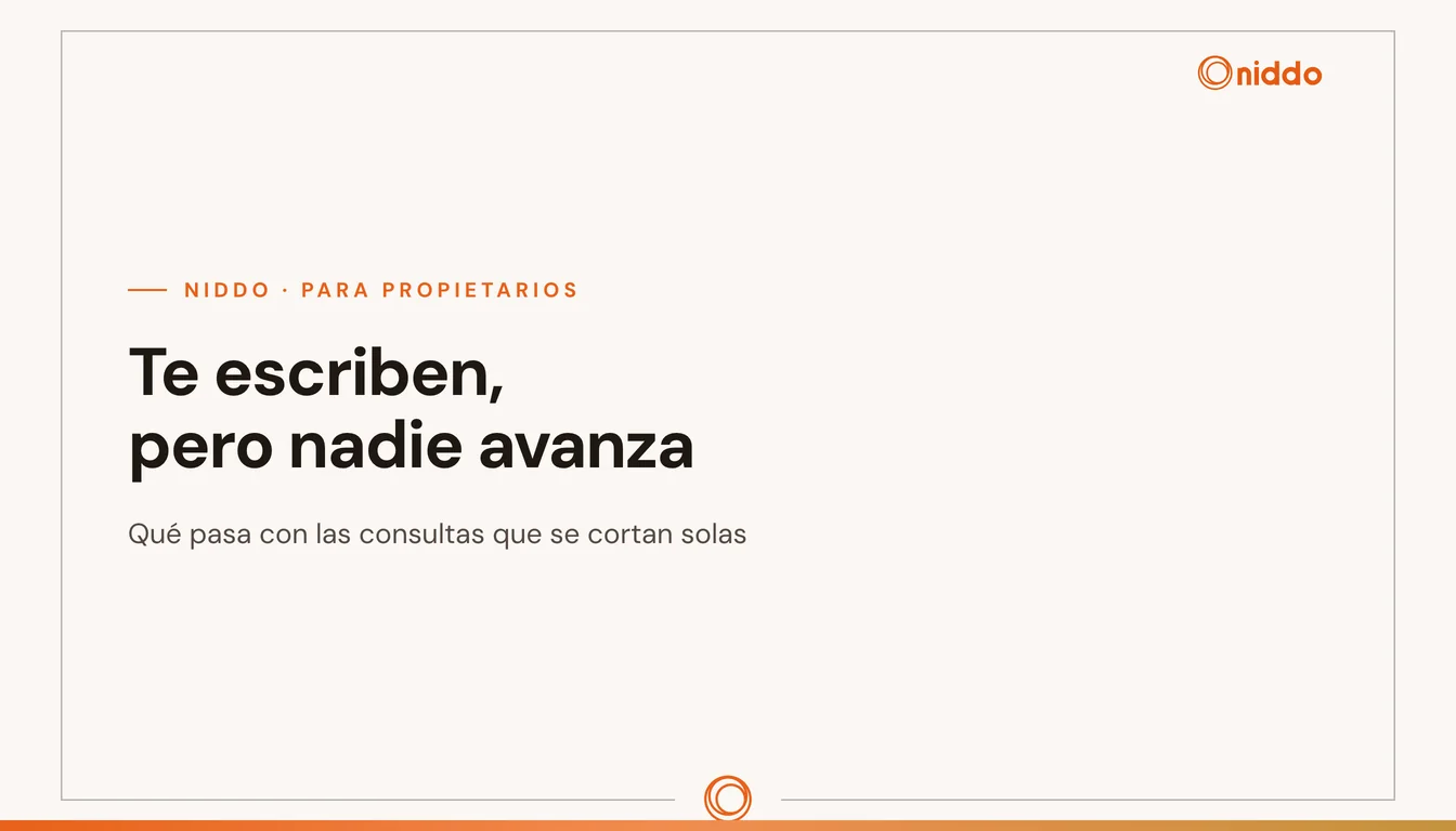 Placa de texto: tu propiedad recibe consultas, pero ninguna avanza